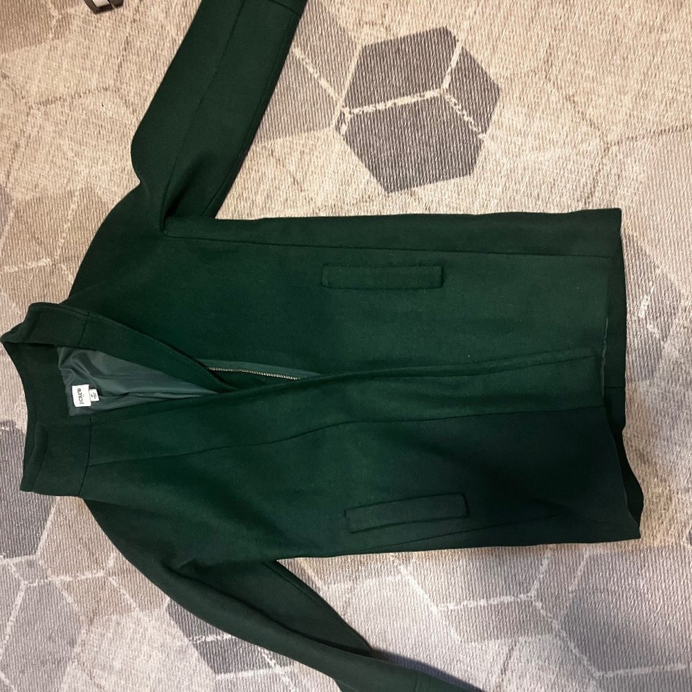 Women’s Jcrew dark green pea coat size 0